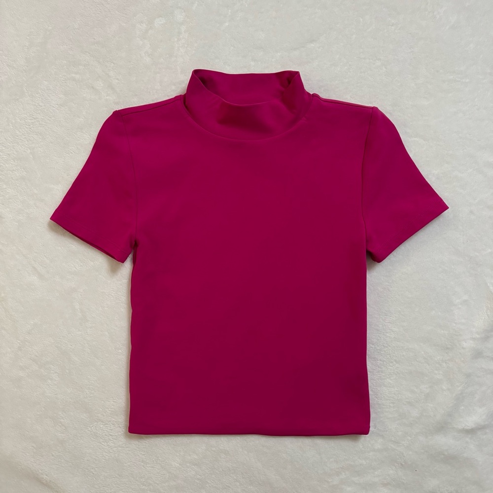 EUC Aritzia Babaton Contour Mock Neck Short Sleeve Shirt!